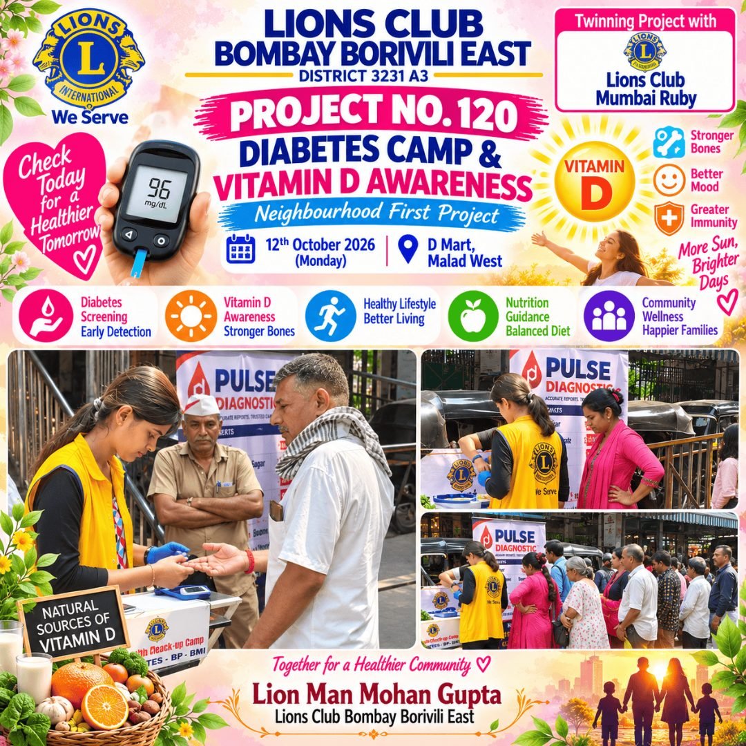 🌞💙 *PROJECT NO. 120 | DIABETES CAMP & VITAMIN D AWARENESS* 💙🌞