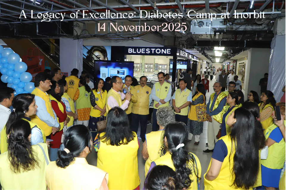 A Legacy of Excellence: Diabetes Camp at Inorbit, 14 November 2025. Lions members gathered at the camp.